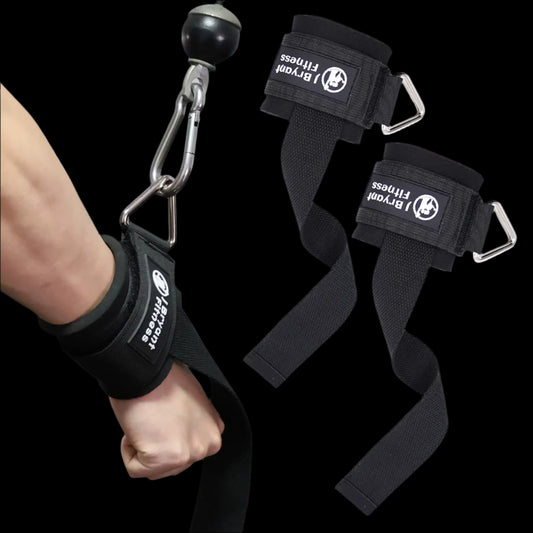 1Pair Adjustable Wrist Cuffs Weightlifting Straps with Ring,Premium Padded Straps for Cable Machine Workout for Weightlifting